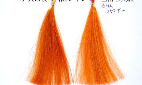 ナを流した後、シャンプーすると色落ちする
