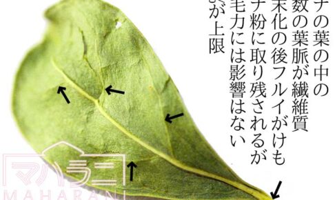 ヘナの葉の繊維質