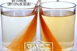 酢水とヘナの色落ち