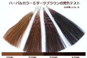 ハーバルカラー５ダークブラウンで白髪染めを続けていたら黒に染まってしまった