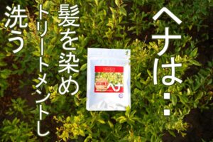 ヘナは髪を染め髪をトリートメントし洗う